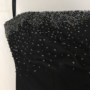 FLOOR LENGTH STRETCH BEADED DRESS